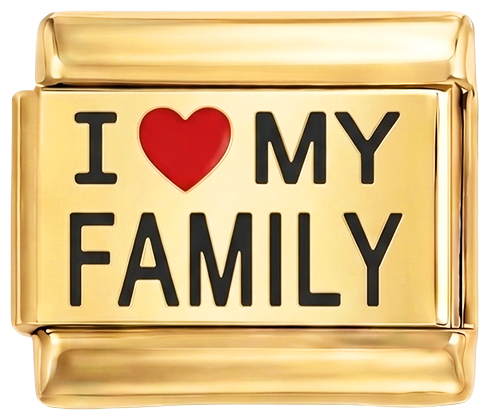 SKAL TILFØJES - I Love my Family, i guld