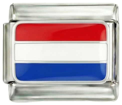 SKAL TILFØJES - Hollands flag, på sølv
