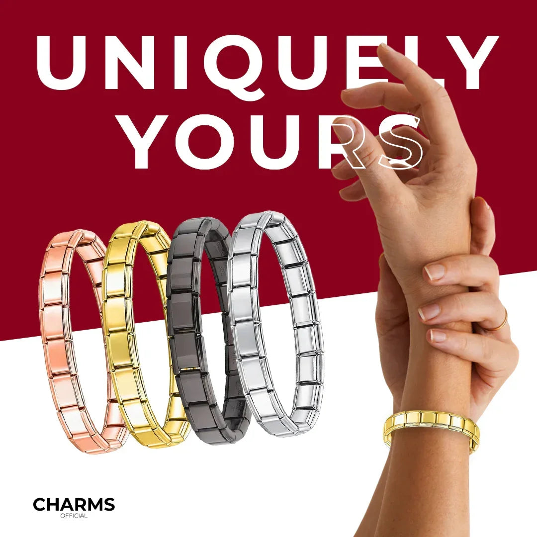 Charms-armbånd sort