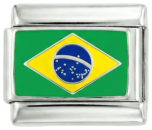 Brazil Flag, on Silver - brazil-on-silver.png