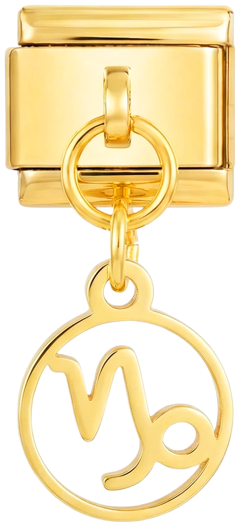 Capricorn Sign Hanging on Gold