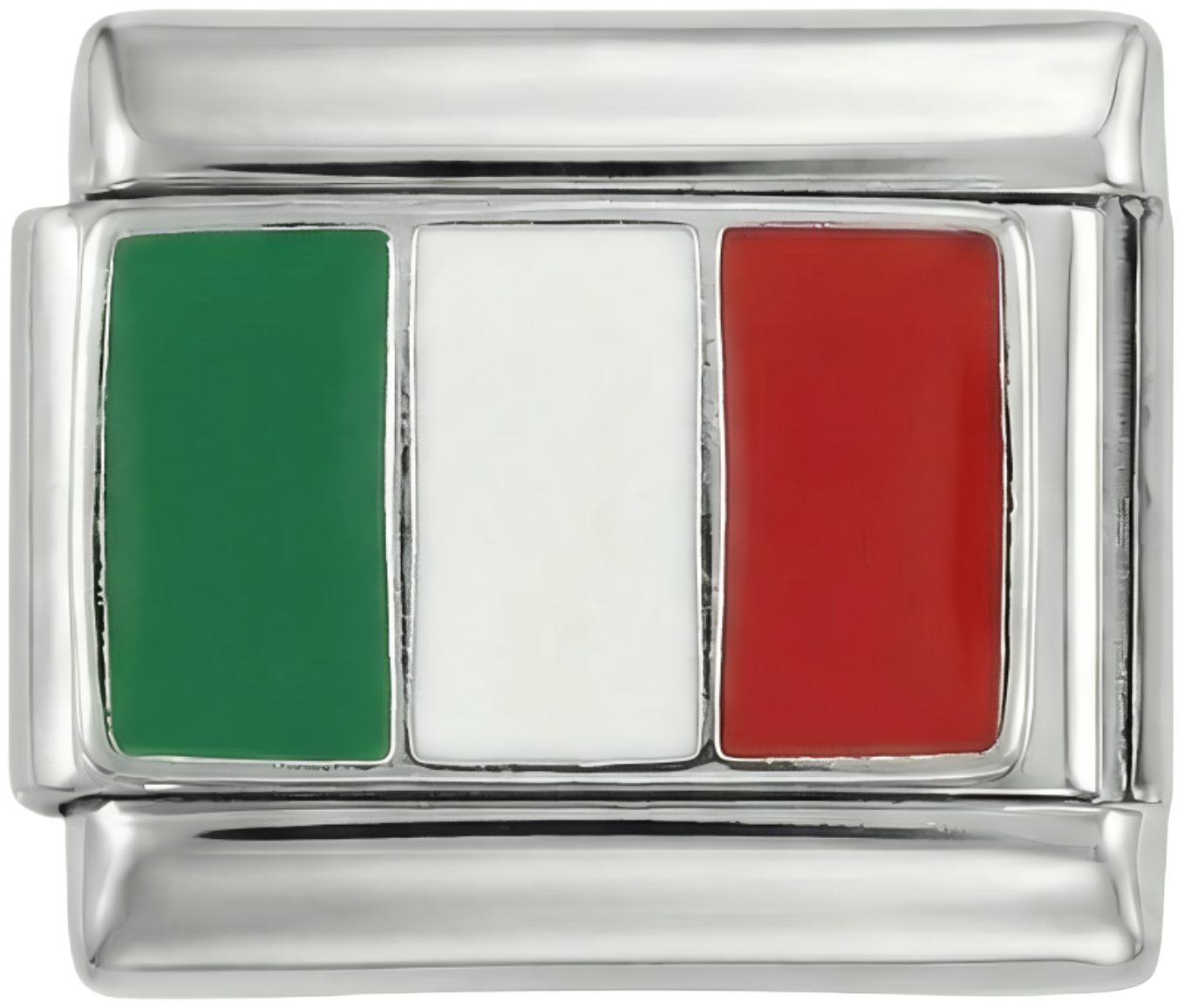 Italiens flag, på sølv