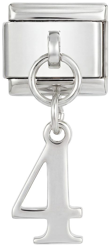 Number 4, Hanging, on Silver - number-4-hanging-on-silver.png