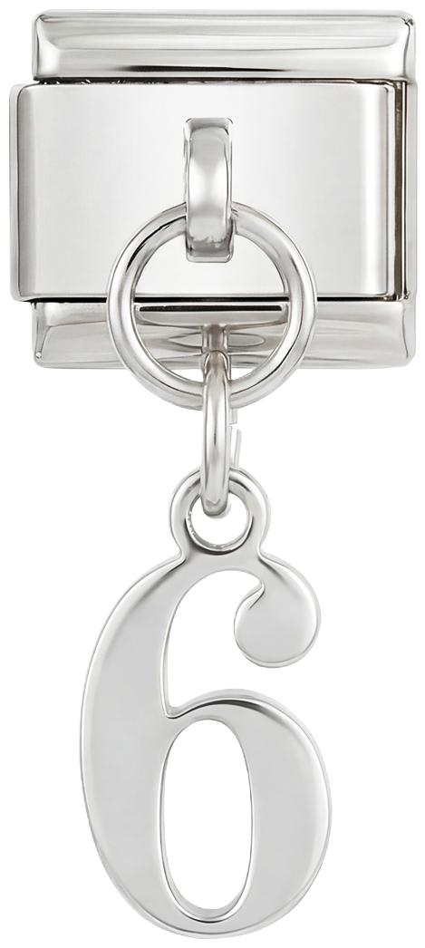 Number 6, Hanging, on Silver - number-6-hanging-on-silver.png