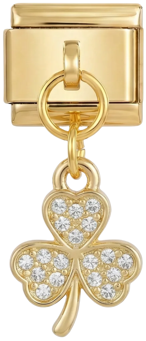 3 Leaf Clover with Stones Hanging on Gold - 3-leaf-clover-with-stones-hanging-on-gold.png