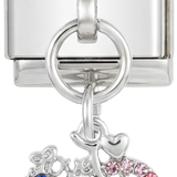 Bicycle with Stones on Silver - Bicycle-Flowers-Hanging-Silver.png