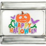 SKAL TILFØJES - Glædelig Halloween med græskar i sølv