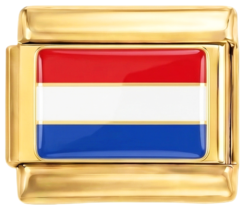 Netherlands Flag, on Gold