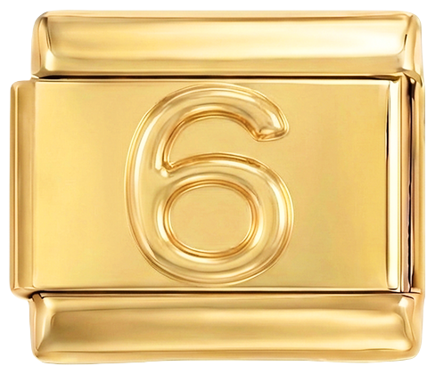 SKAL TILFØJES - Tallet 6 på guld