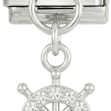 SKAL TILFØJES - Skibsrat med sten, på sølv