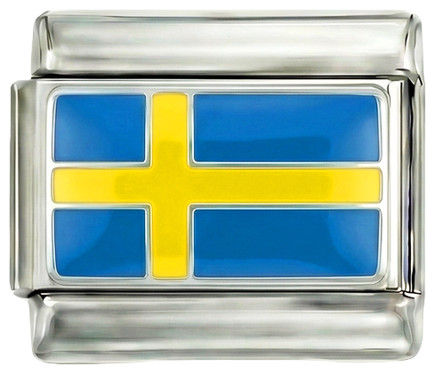 Sveriges flag, på sølv
