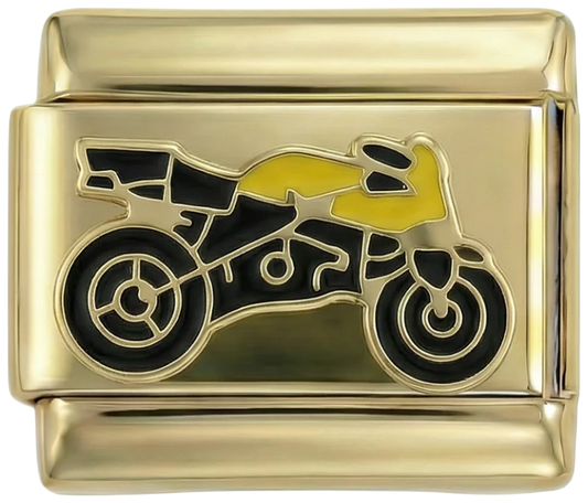 Yellow and Black Motorbike on Gold - Yellow-and-black-motorbike-on-gold.png