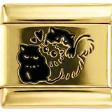 3 krammende katte på guld