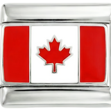 Canadas flag, i sølv
