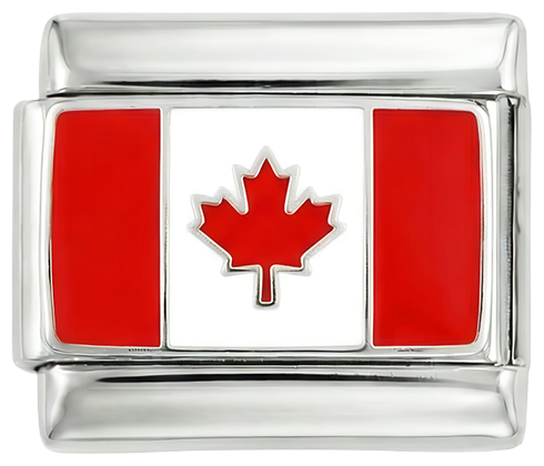 Canadas flag, i sølv