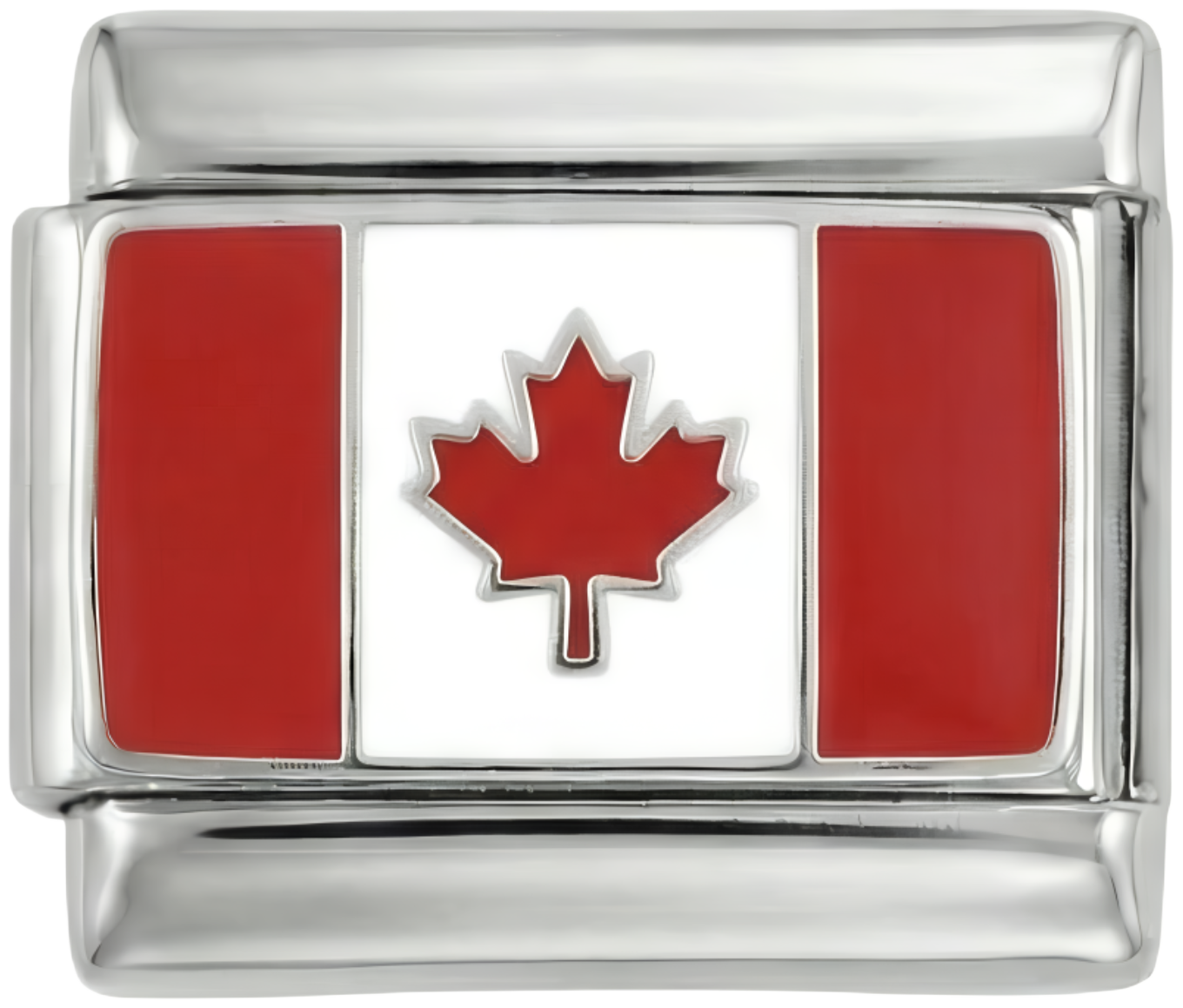 Canada Flag, on Silver