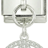 Eye with Blue and White Stones, on Silver - eye-with-blue-and-white-stones-on-silver.png