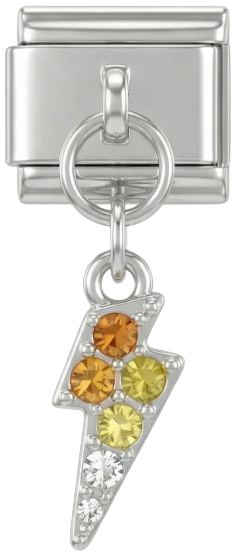 Lightning bolt with stones, on Silver - lightning-bolt-with-stones-on-silver.png