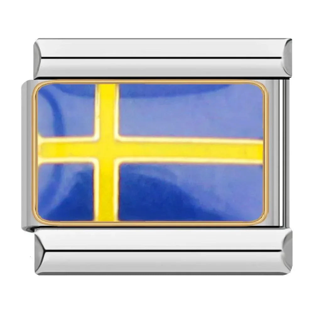 Sveriges flag, på sølv
