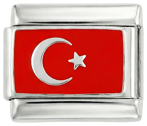 Turkey Flag, on Silver - turkey-on-silver.png