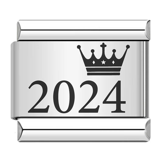 Year 2024, on Silver - Charms Official